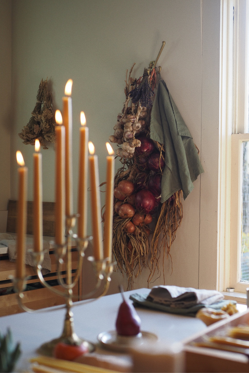 Beeswax  Taper - 12" - Pair of 2