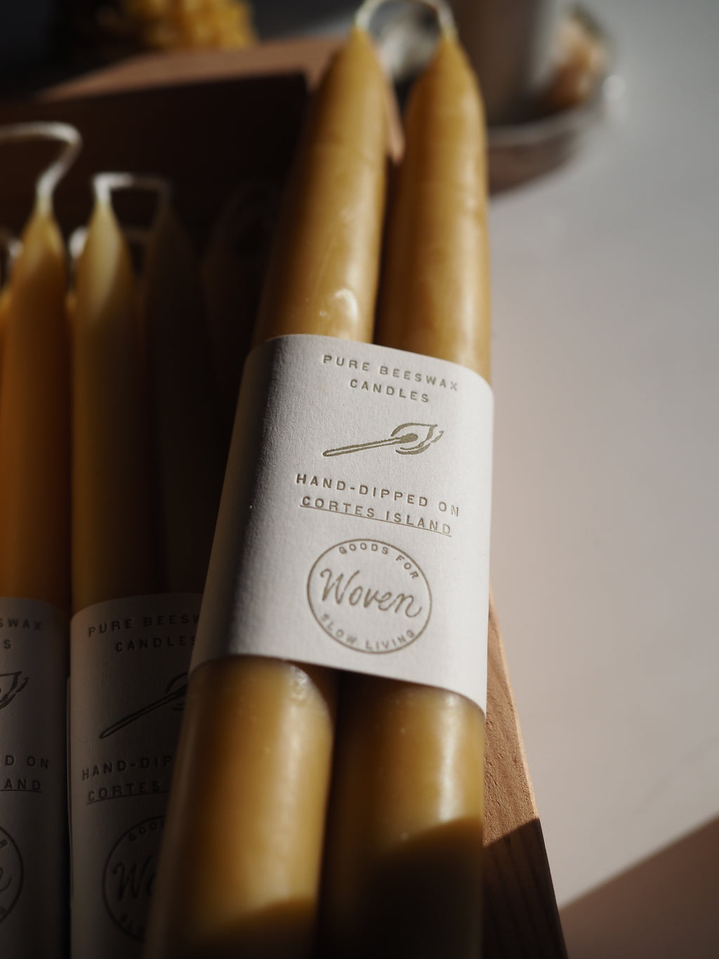 Beeswax Tapers - Power Candle 12" - Pair of 2